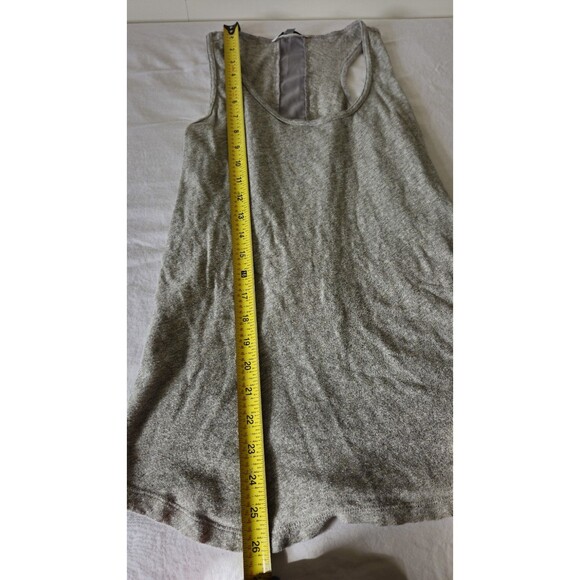 CAbi 100% Cotton Knit Tank Top Gray Chiffon Stripe Racerback Style 557 Size S - Picture 5 of 8
